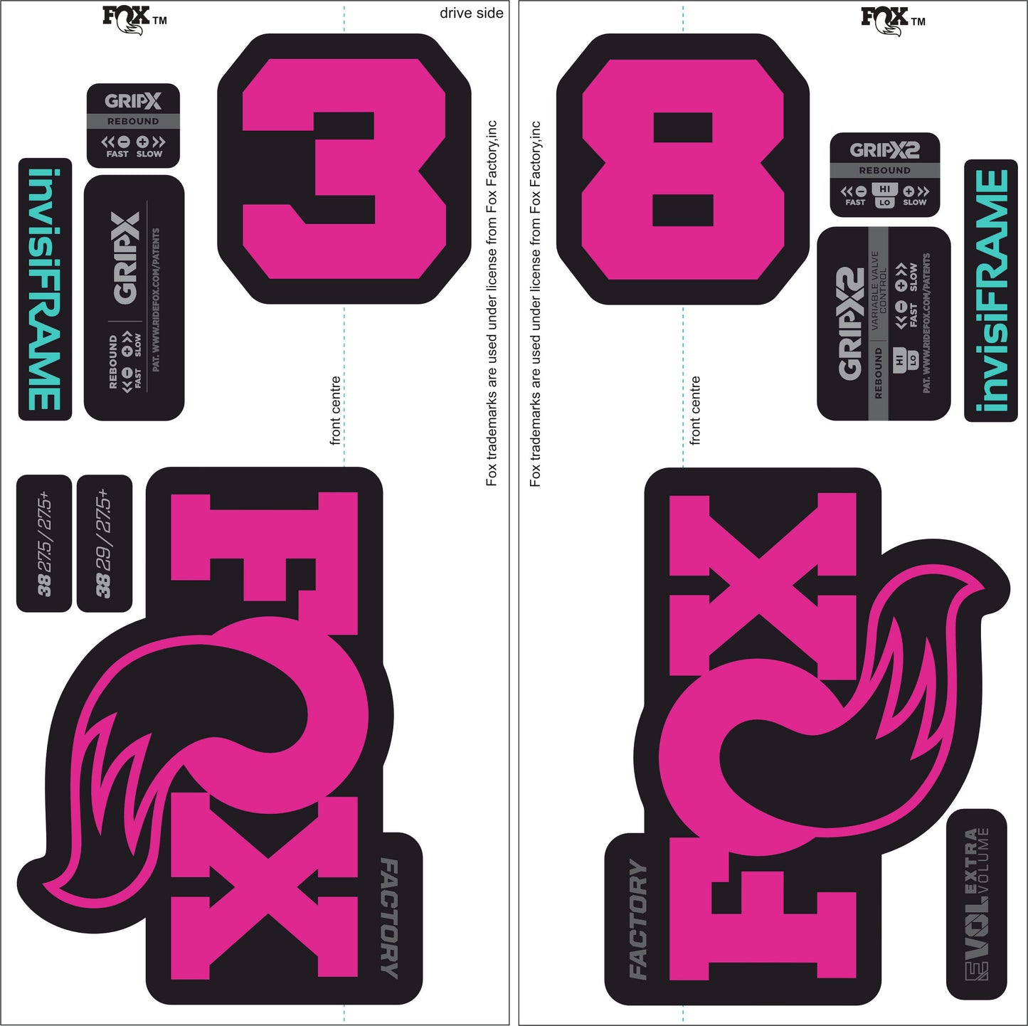 Fox 38 Factory 2026 Decals