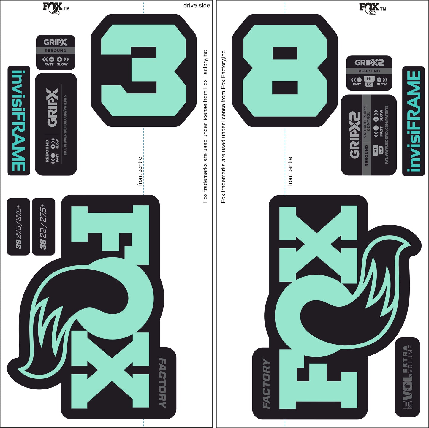 Fox 38 Factory 2026 Decals