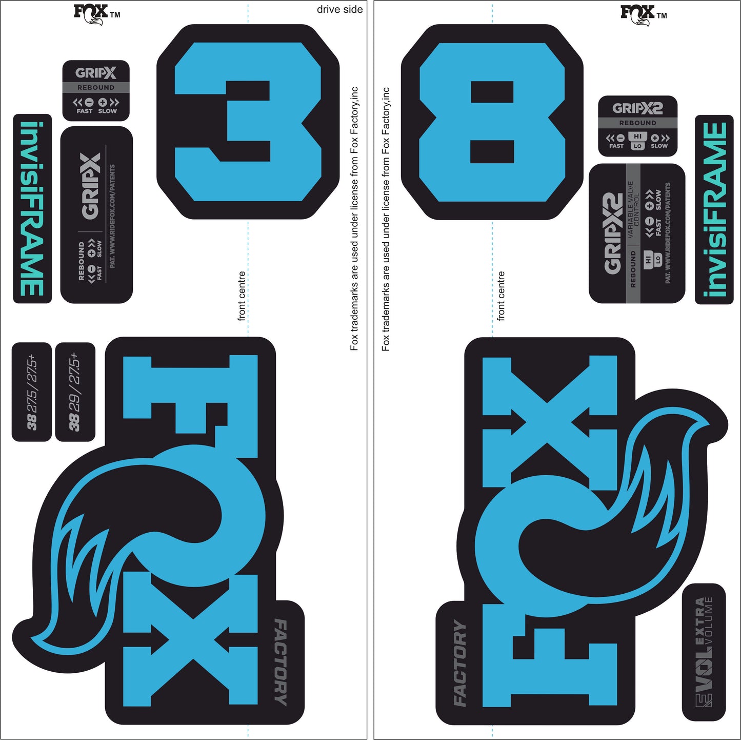 Fox 38 Factory 2026 Decals