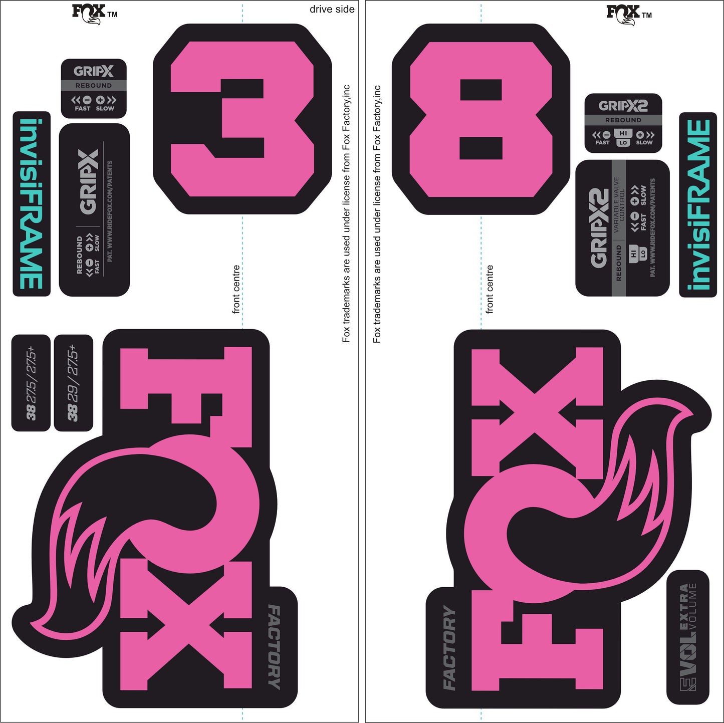Fox 38 Factory 2026 Decals