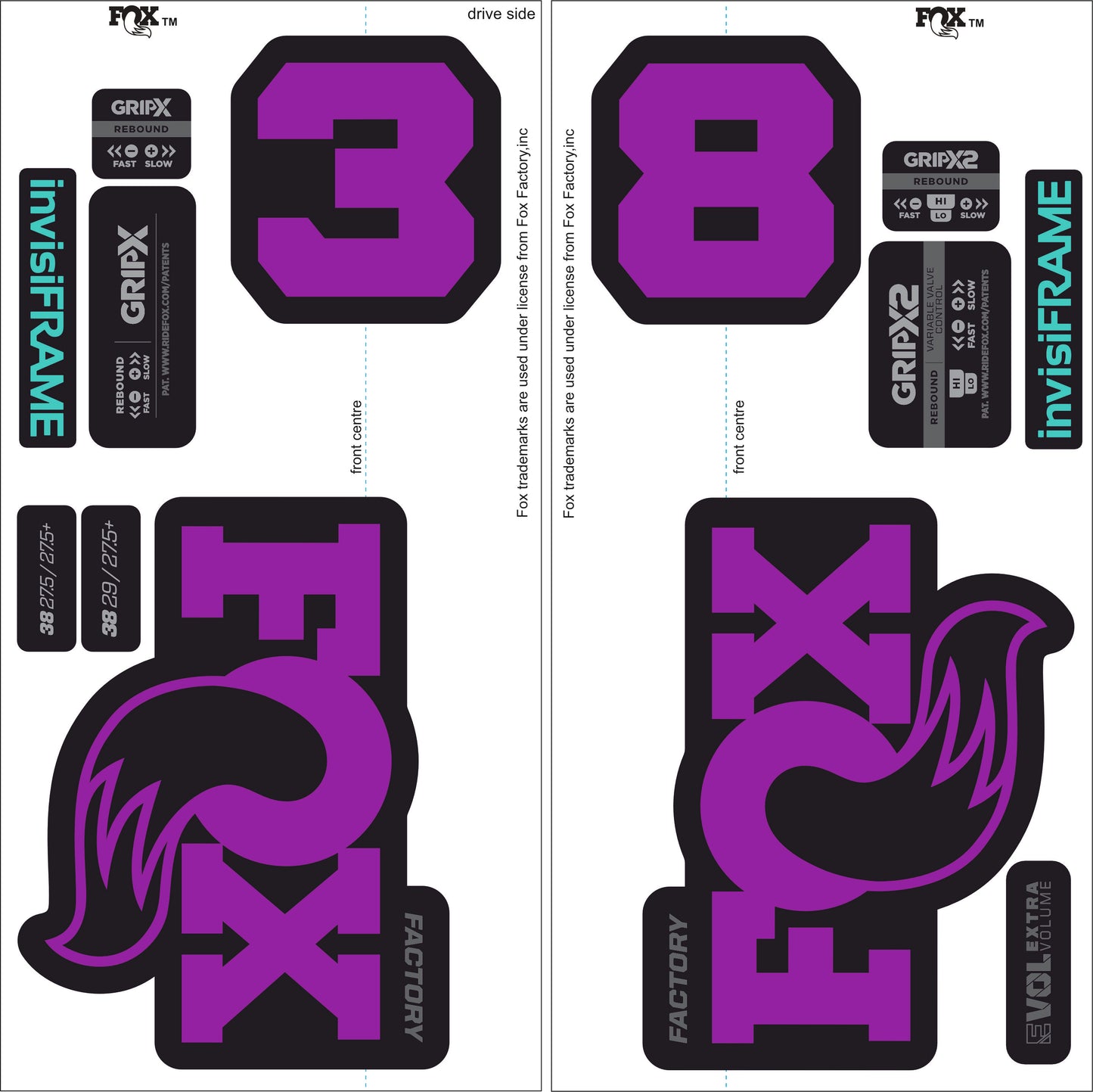 Fox 38 Factory 2026 Decals