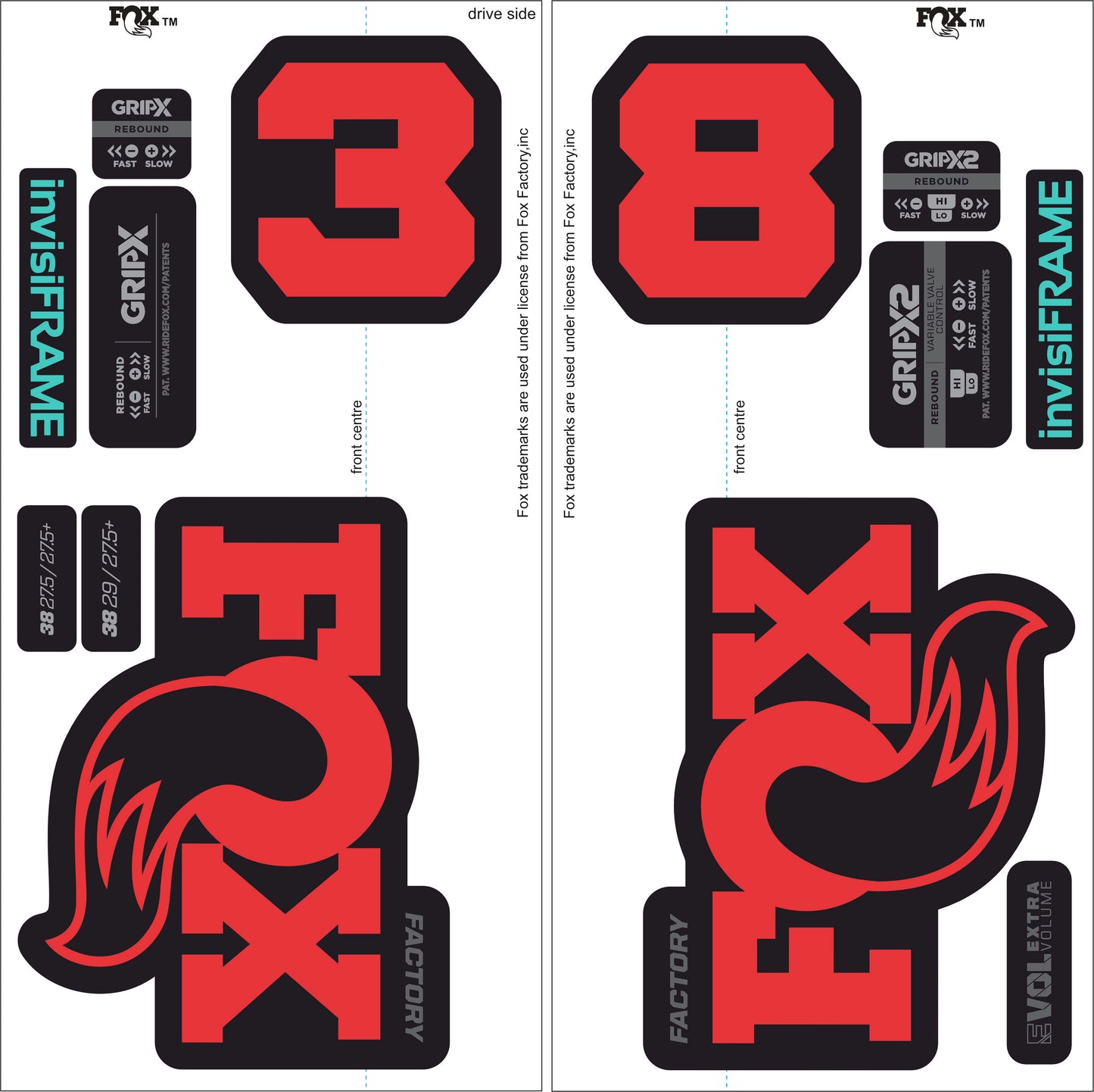 Fox 38 Factory 2026 Decals