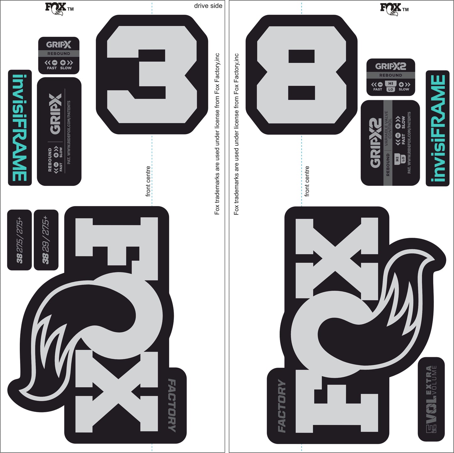Fox 38 Factory 2026 Decals