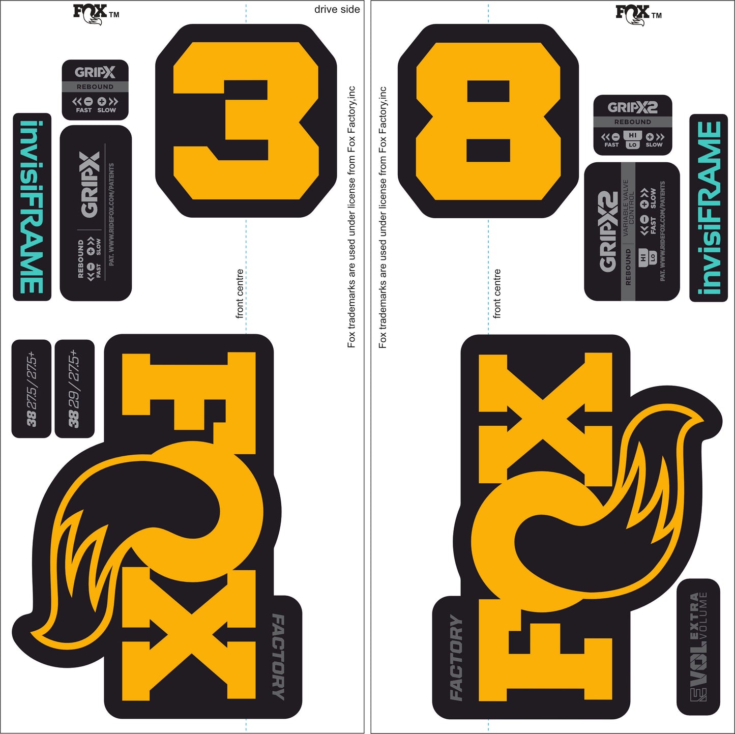 Fox 38 Factory 2026 Decals