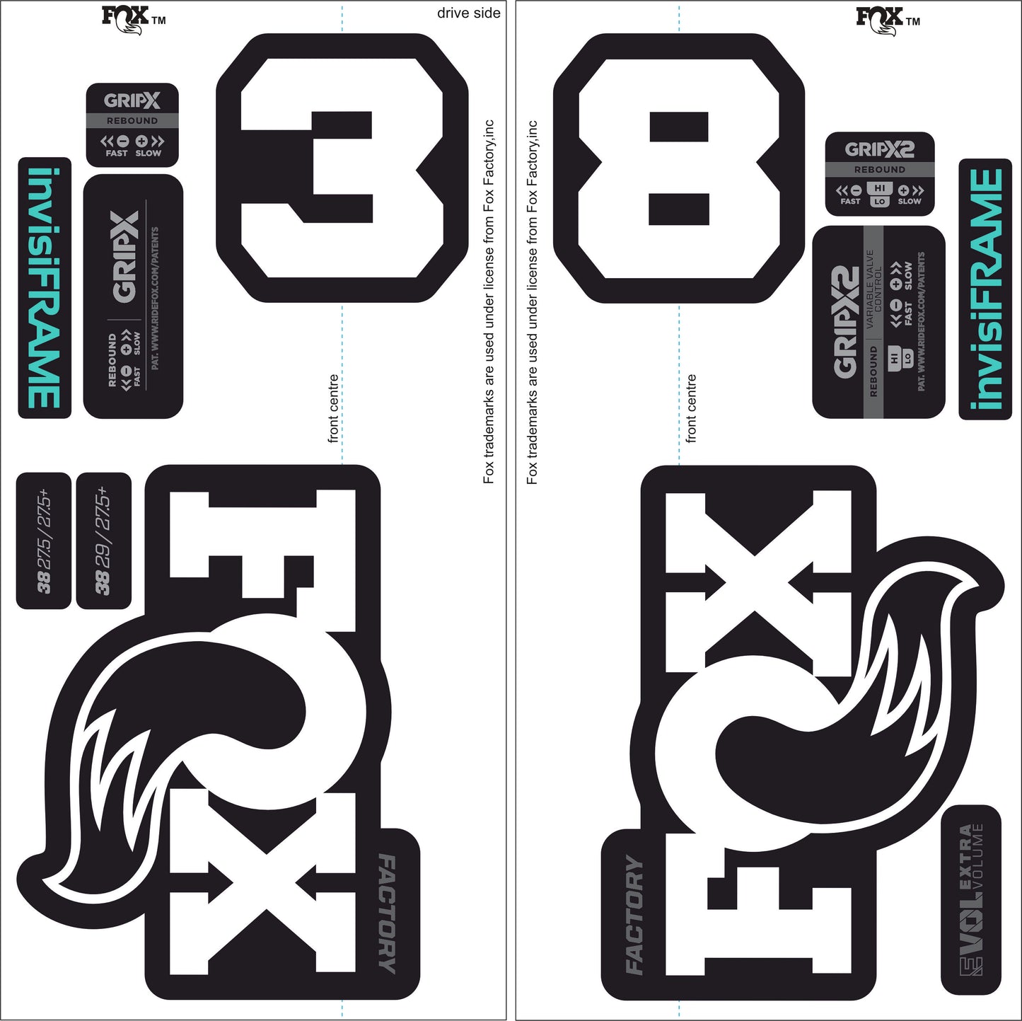 Fox 38 Factory 2026 Decals
