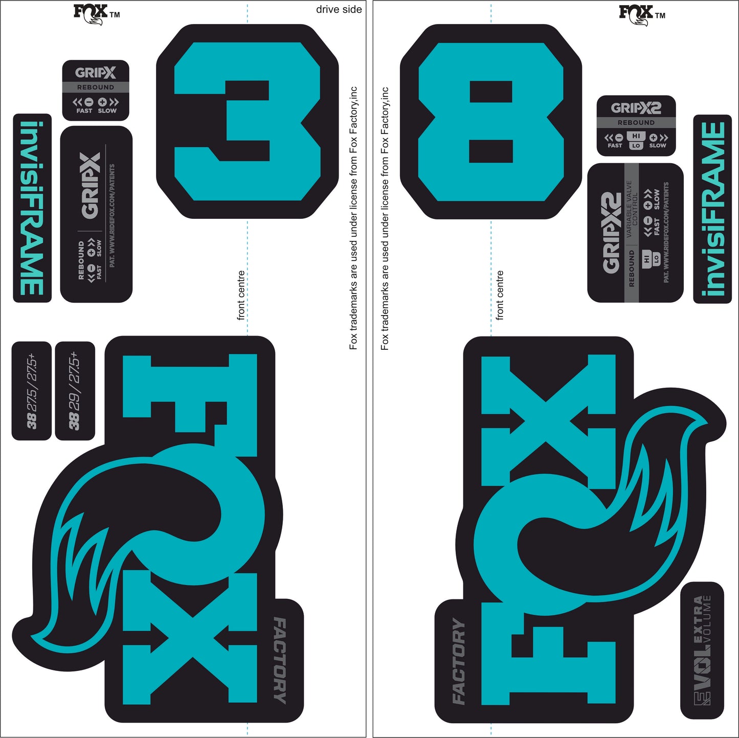 Fox 38 Factory 2026 Decals