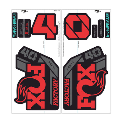 Decalcomanie Fox 40 Adesivi Decorativi Forcella Fox 40 Factory 2018 Grip2 - Decal Per Mountain Bike Downhill Gomme Mtb Decalcomanie Fox 40 Adesivi Decorativi Forcella Fox 40 Factory 2018 Grip2 - Decal Per Mountain Bike Downhill Gomme Mtb