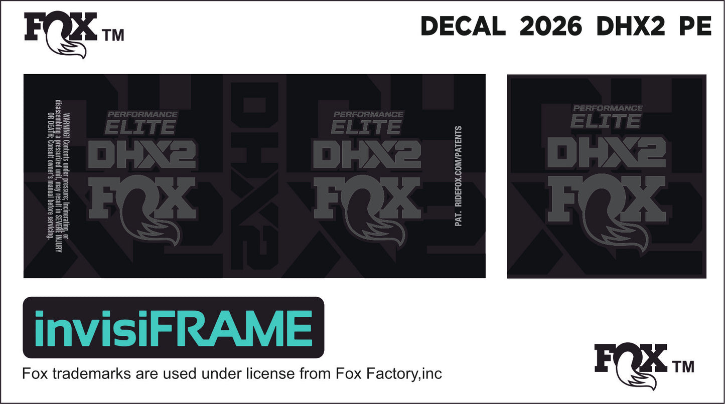 Fox DHX2 Performance 2026 Elite Decals