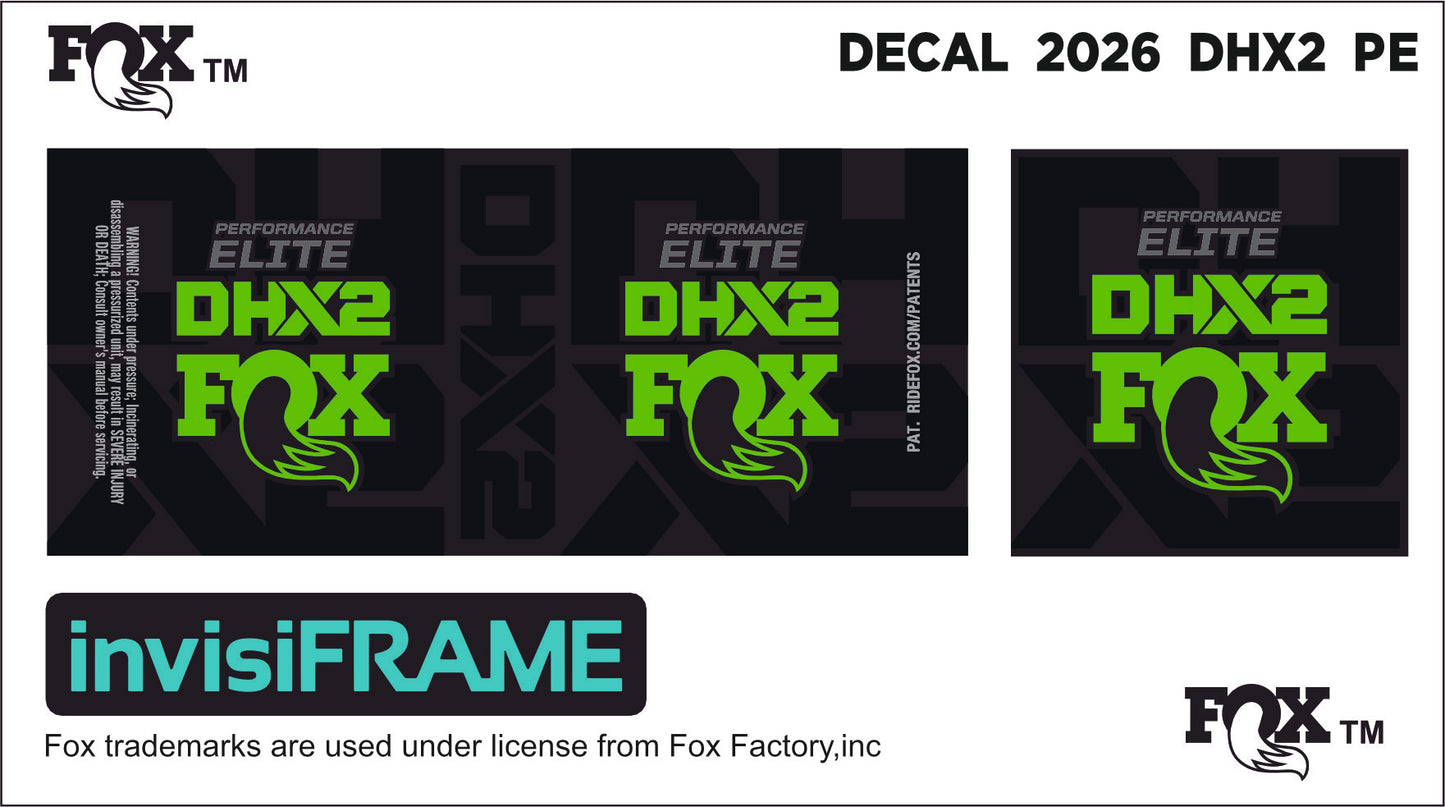 Fox DHX2 Performance 2026 Elite Decals