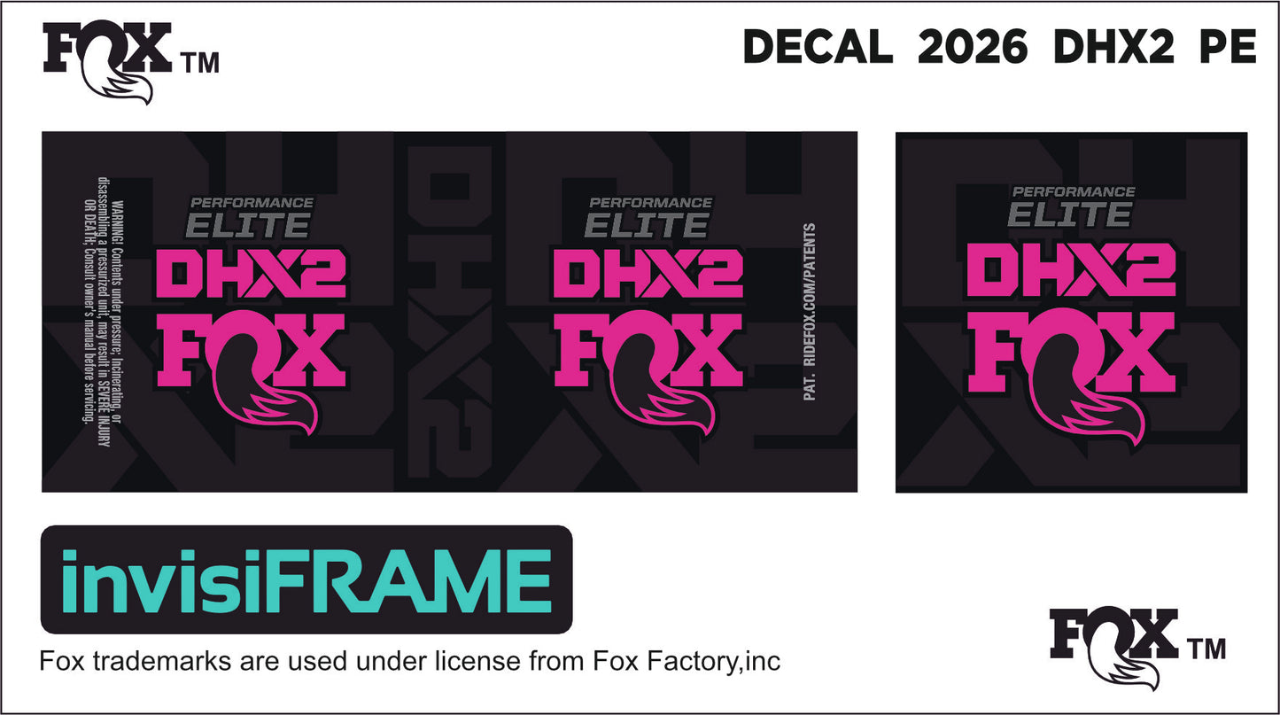 Fox DHX2 Performance 2026 Elite Decals