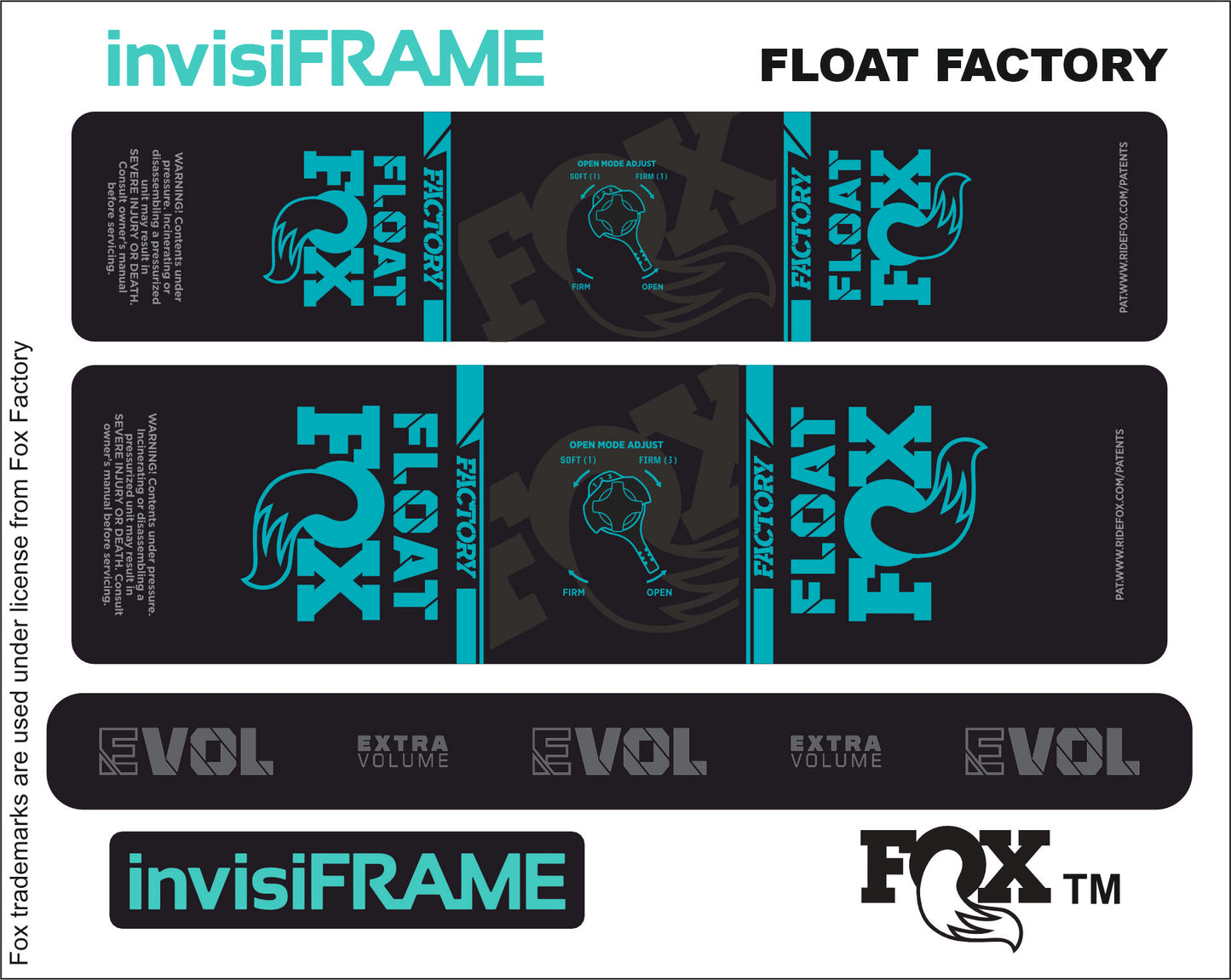 Fox Float Factory 2023 Decals