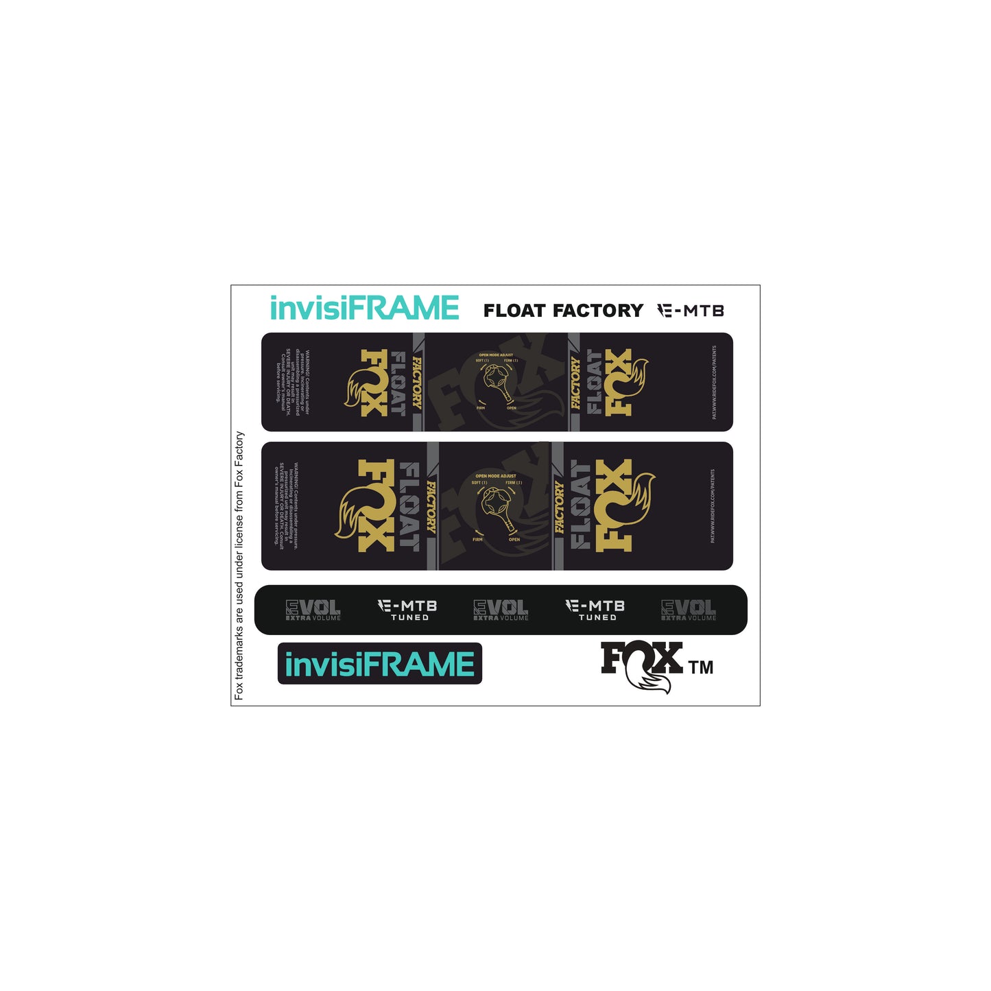 Fox Float Factory E MTB TUNED 2024 Decals