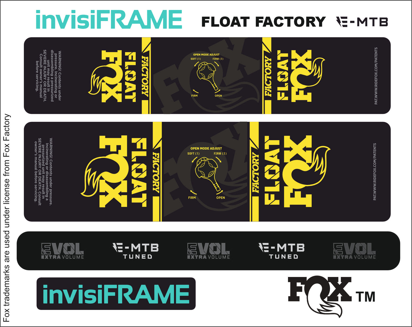 Fox Float Factory E MTB TUNED 2024 Decals