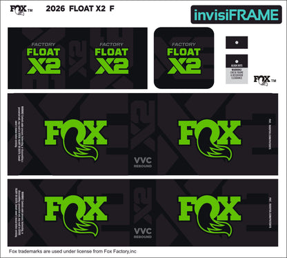 Fox Float X2 Factory 2026 Decals