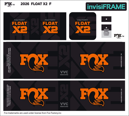 Fox Float X2 Factory 2026 Decals
