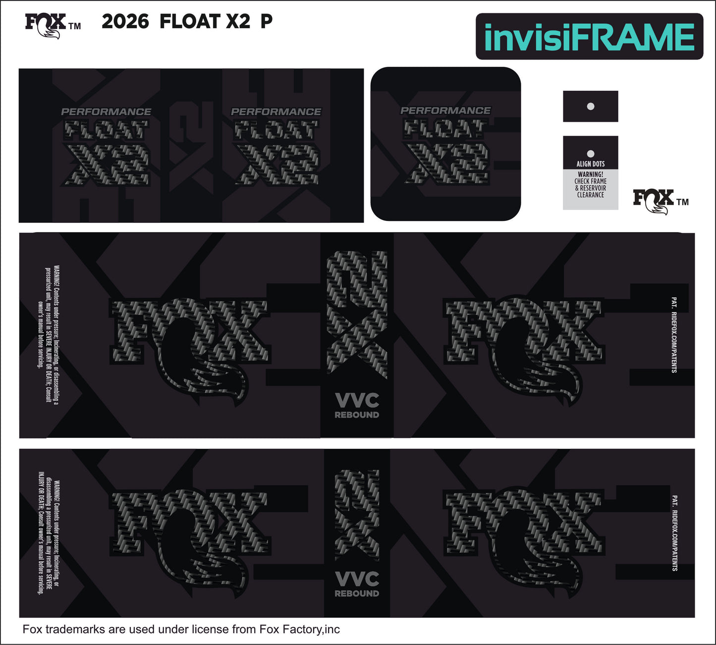 Fox Float X2 Performance 2026 Decals