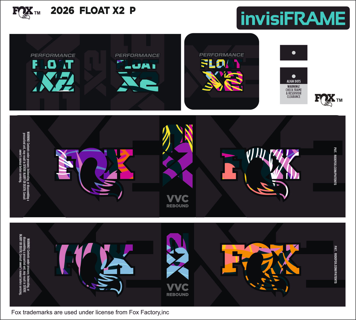 Fox Float X2 Performance 2026 Decals