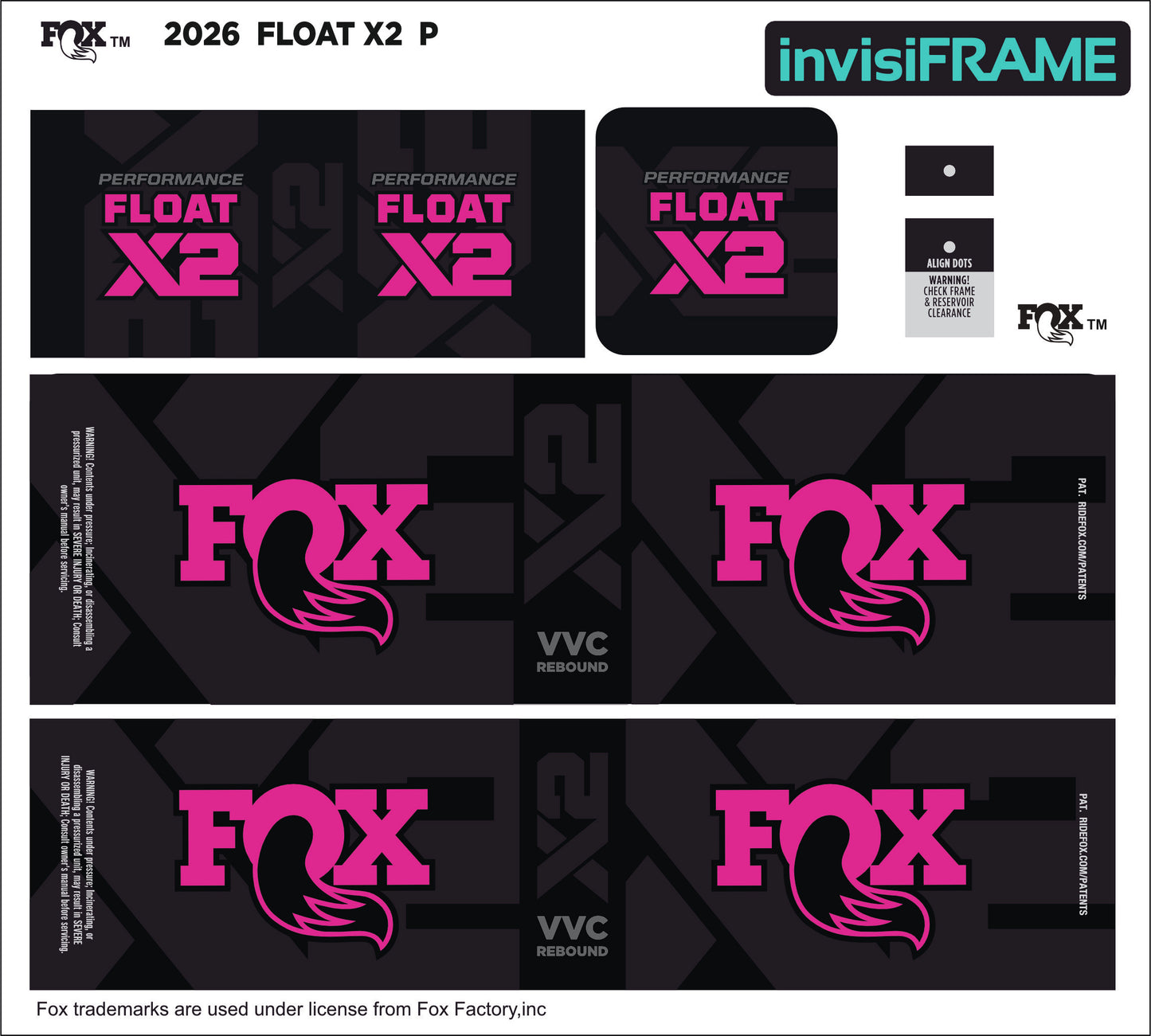 Fox Float X2 Performance 2026 Decals