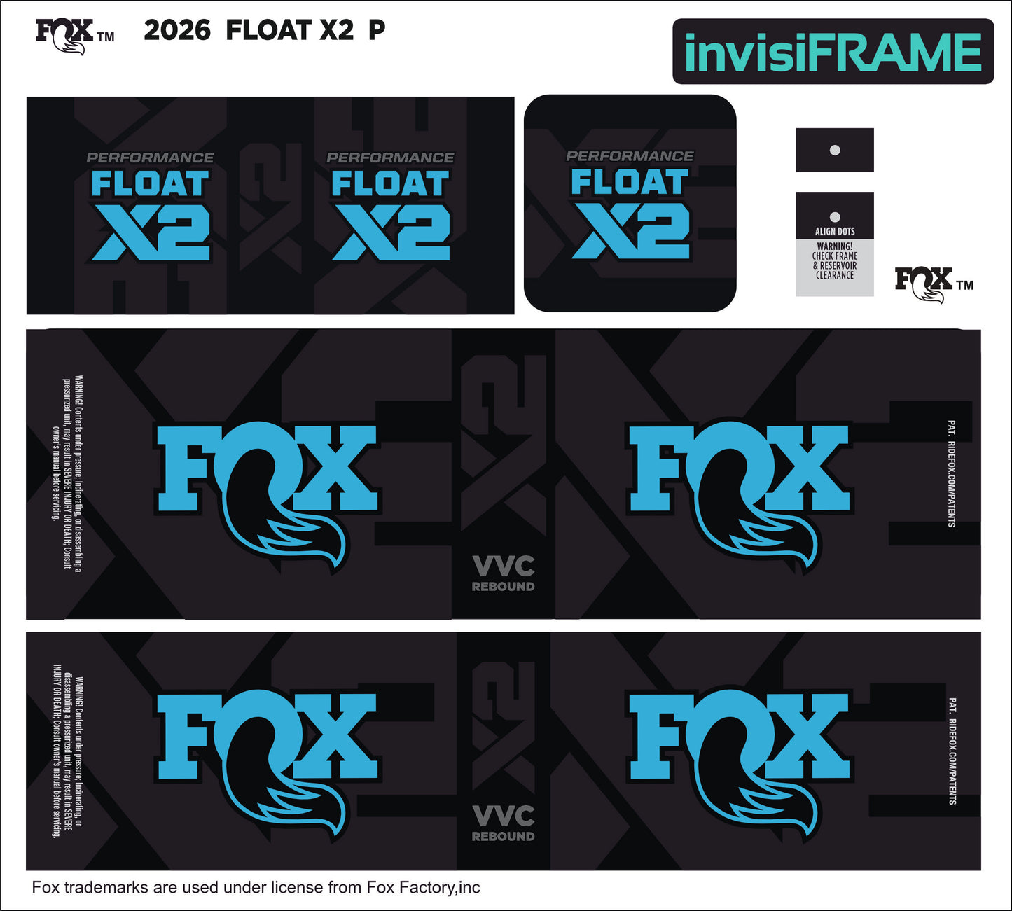 Fox Float X2 Performance 2026 Decals