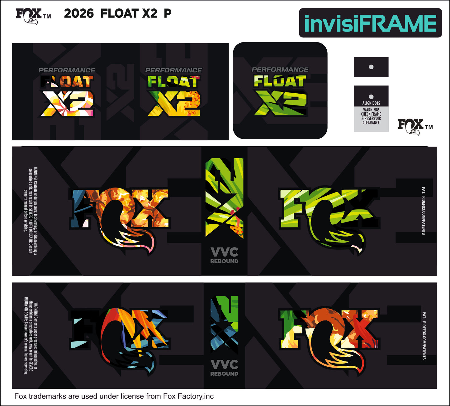 Fox Float X2 Performance 2026 Decals