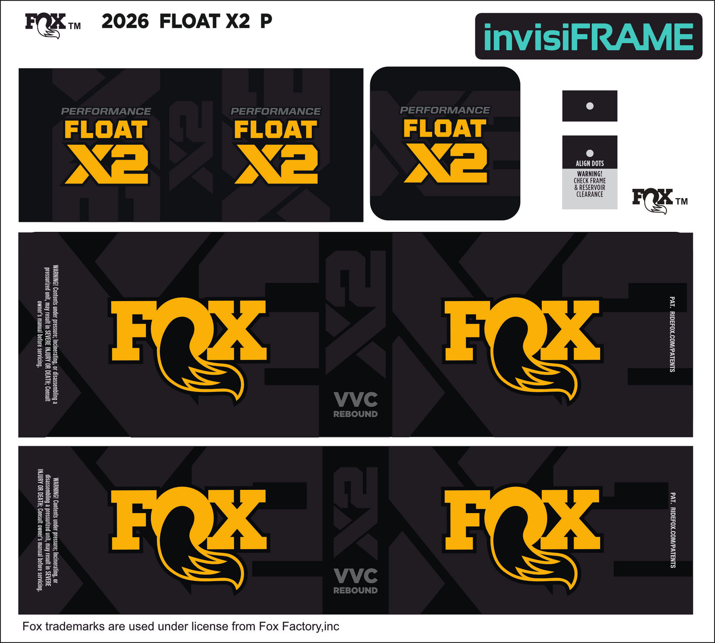Fox Float X2 Performance 2026 Decals