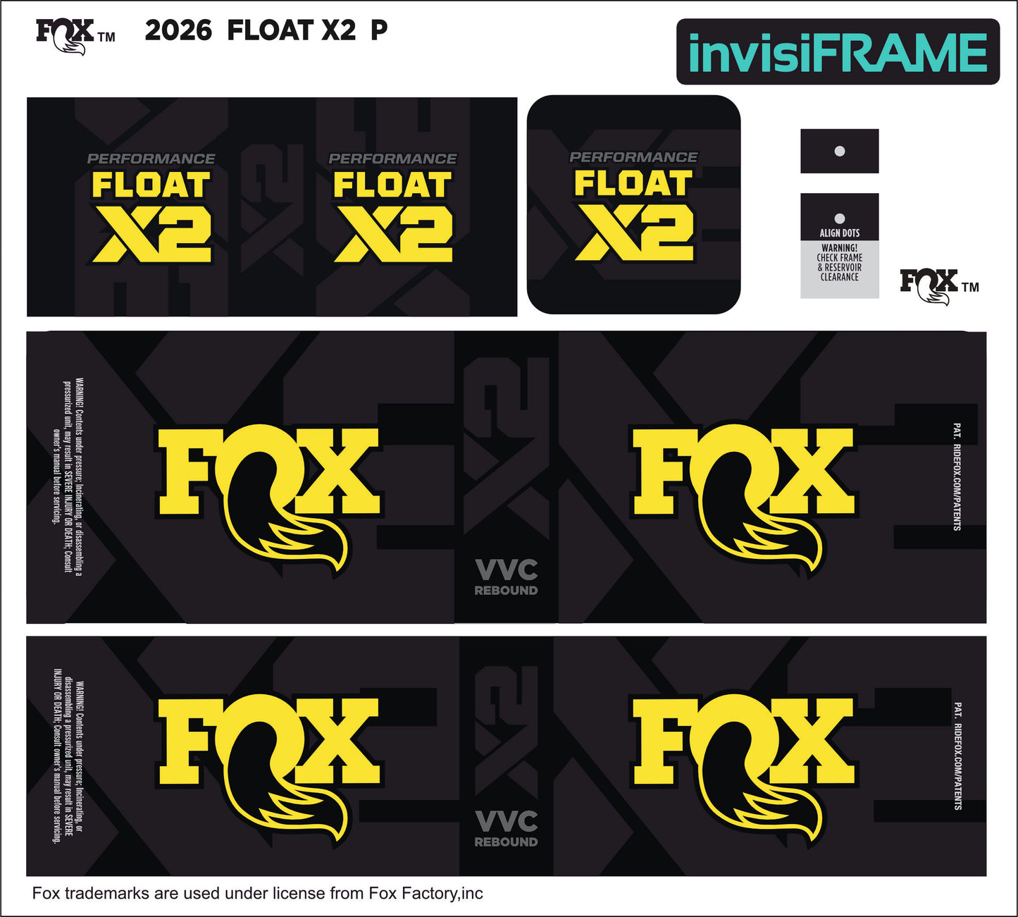 Fox Float X2 Performance 2026 Decals