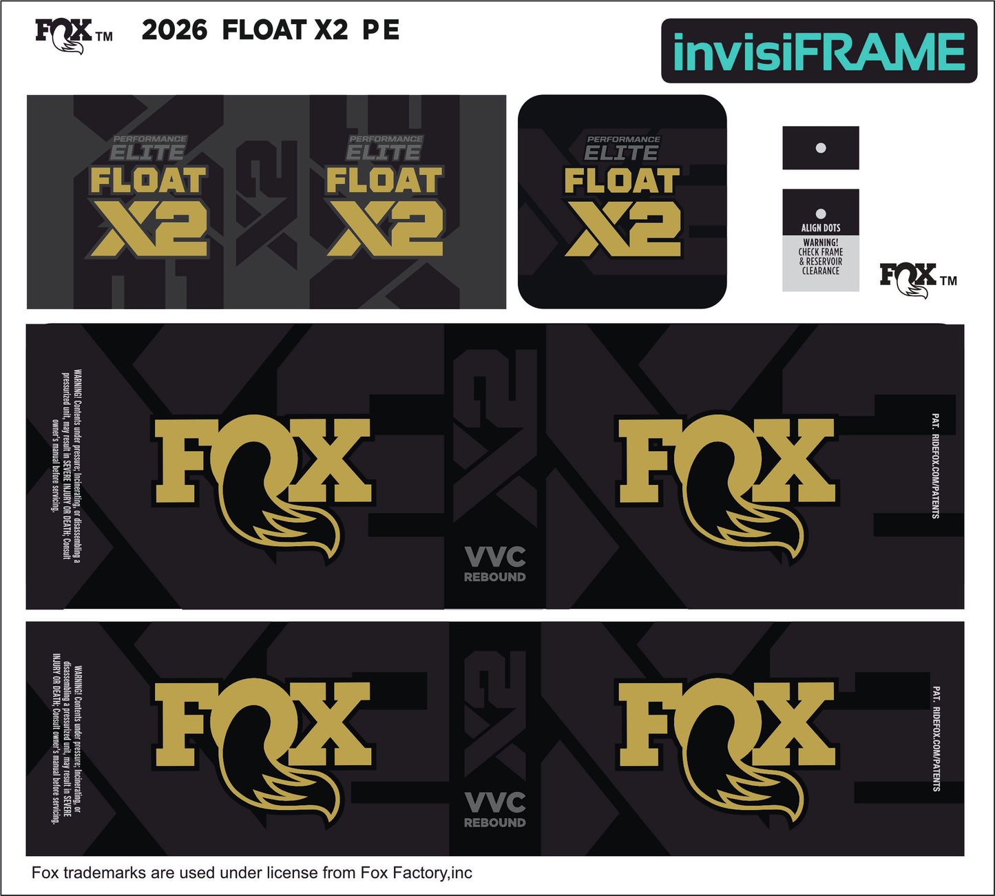 Fox Float X2 Performance Elite 2026 Decals