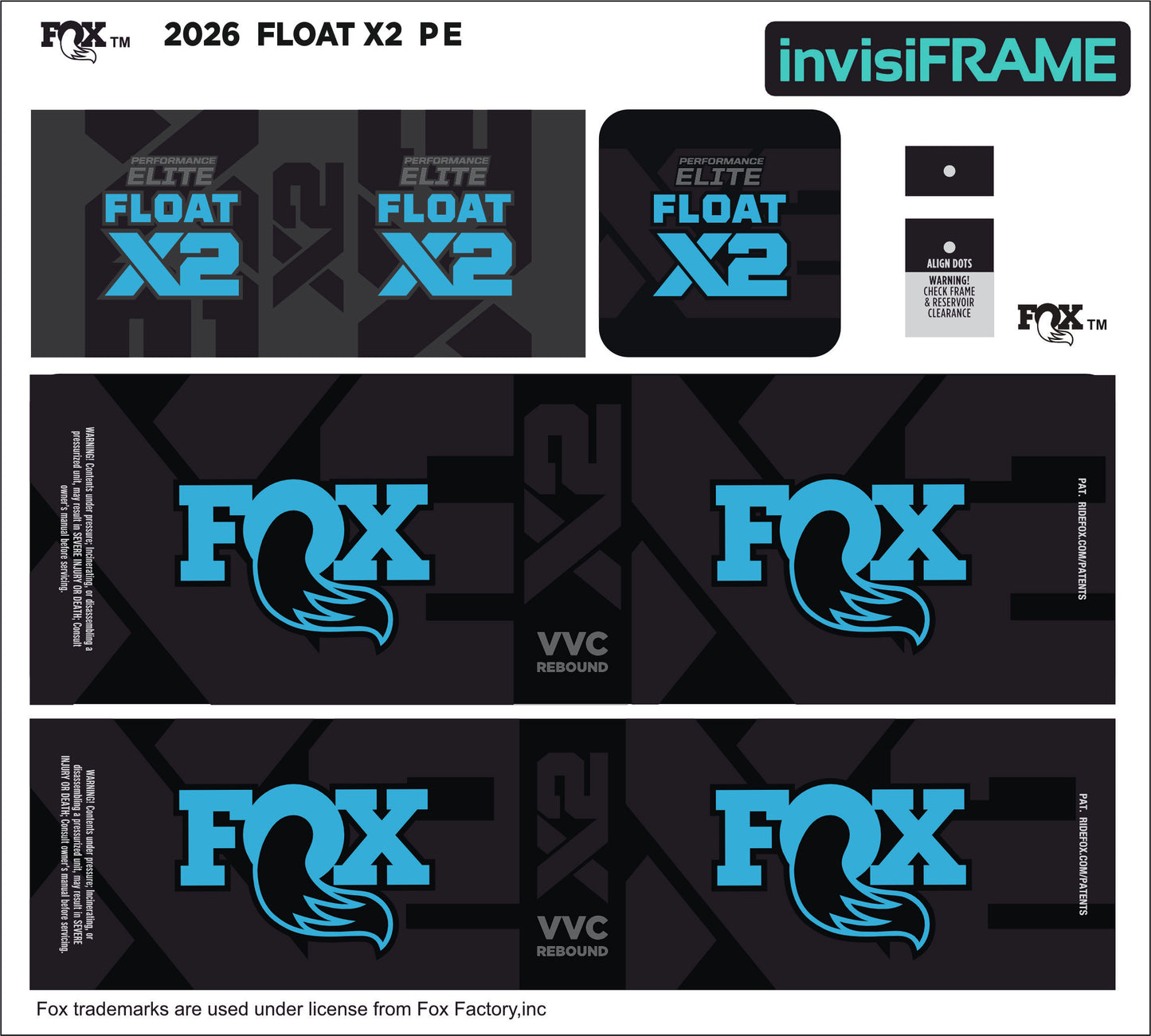 Fox Float X2 Performance Elite 2026 Decals