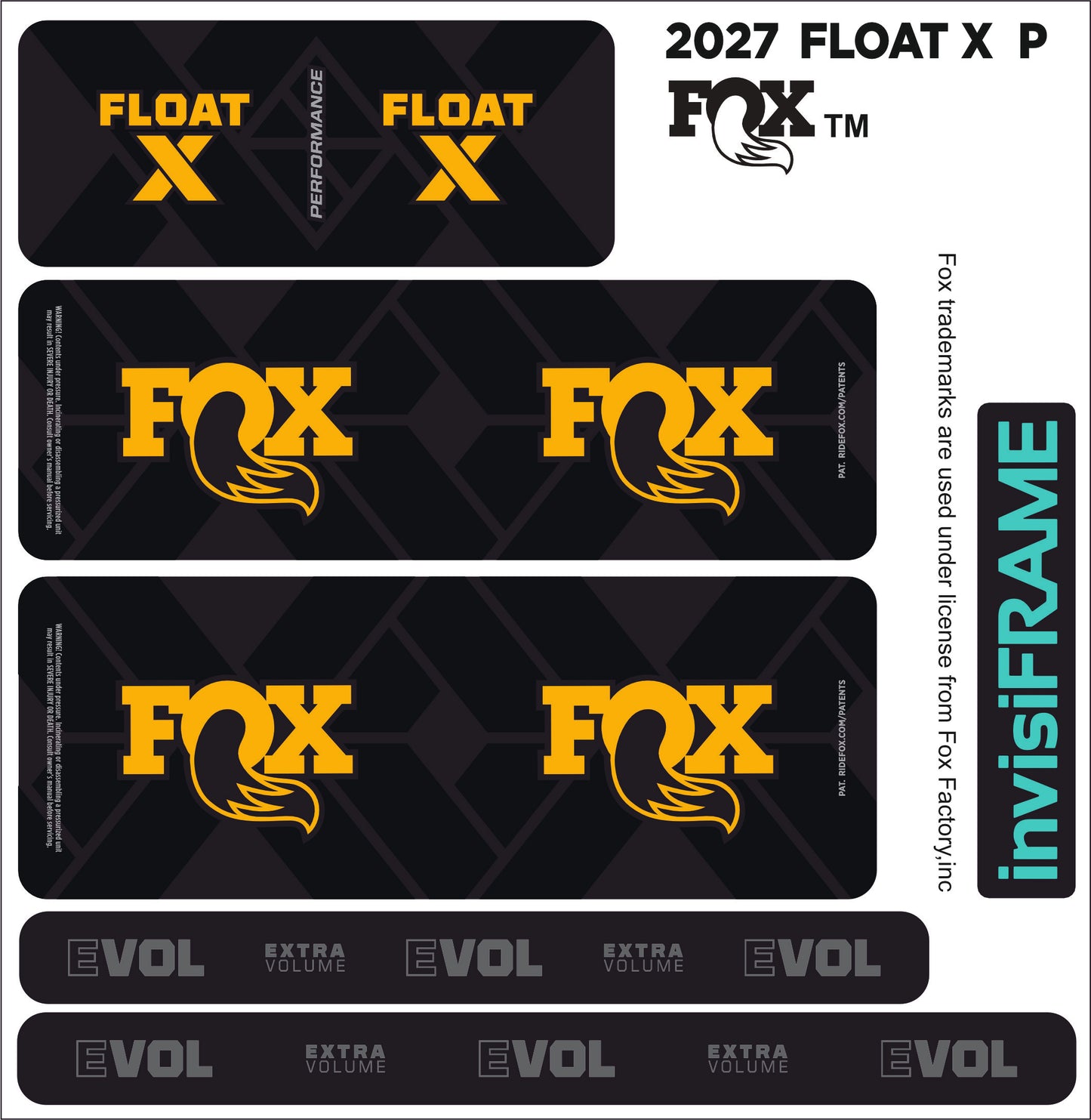 Fox Float X Performance 2027 Decals