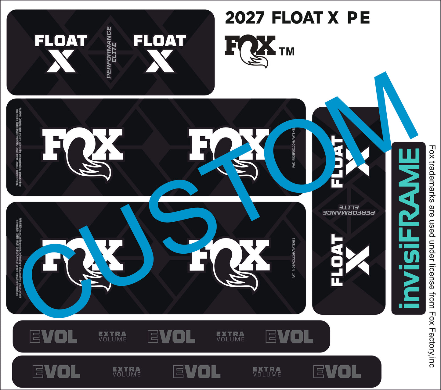 Fox Float X Performance Elite 2027 Decals
