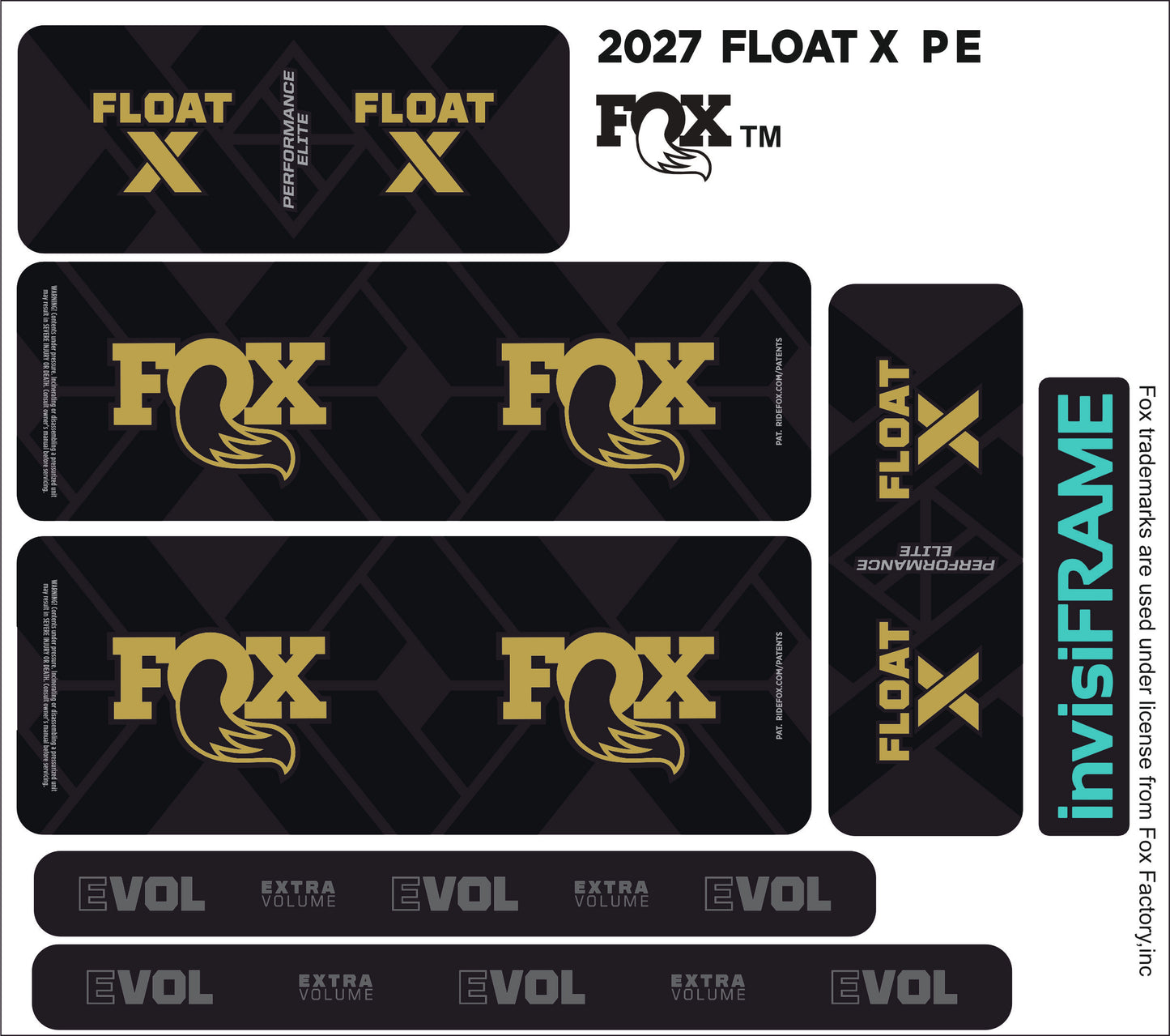Fox Float X Performance Elite 2027 Decals