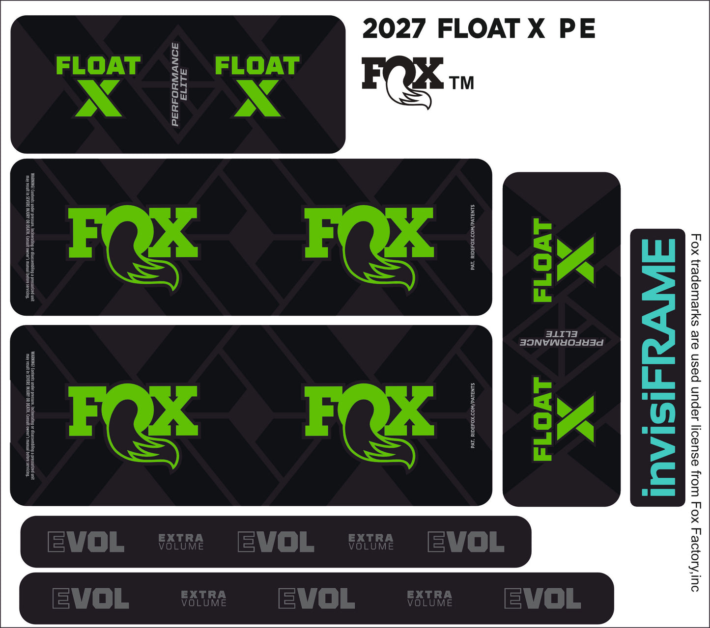 Fox Float X Performance Elite 2027 Decals