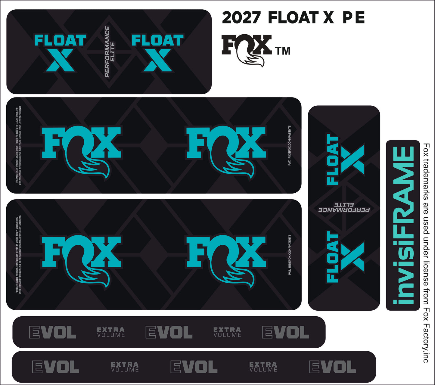 Fox Float X Performance Elite 2027 Decals