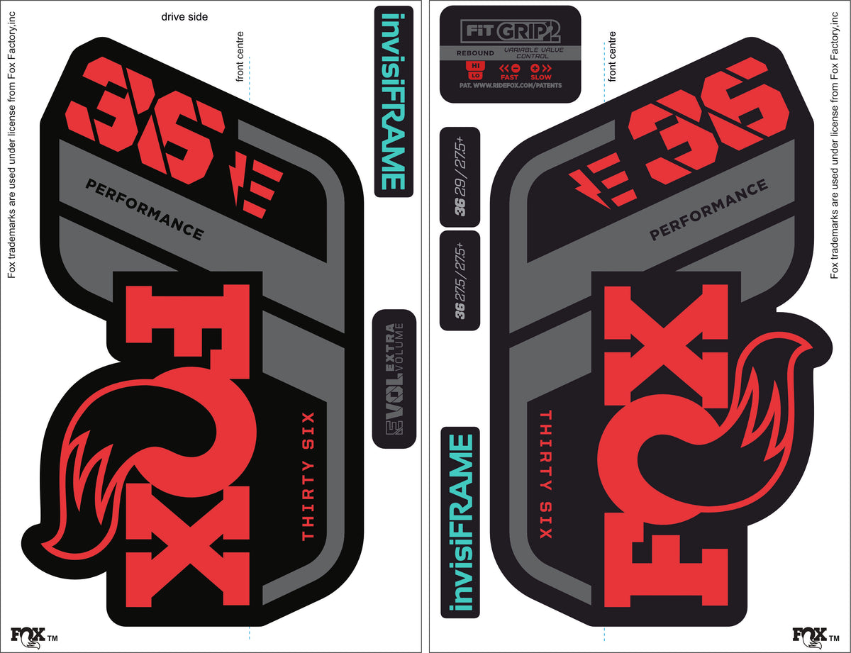 Fox 36 performance 2021 E Bike Decals