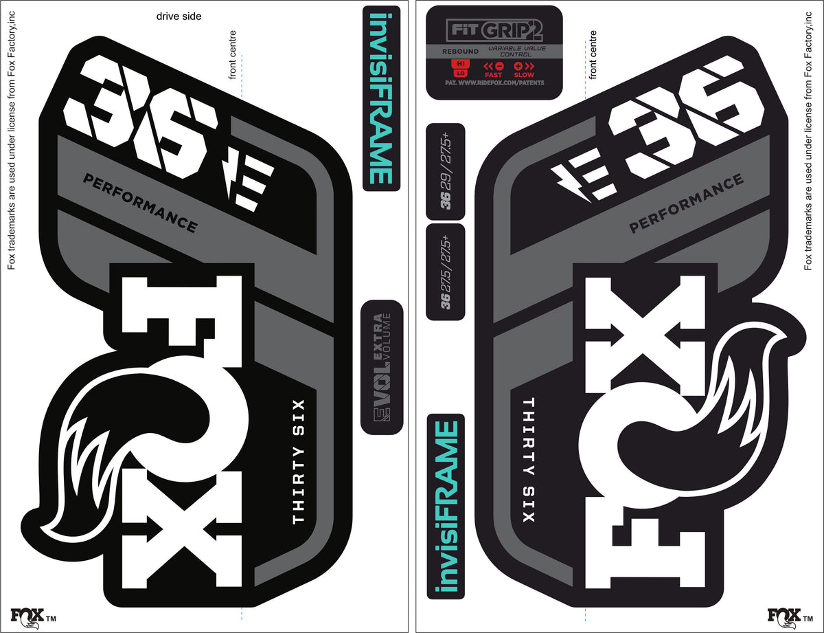 Fox 36 performance 2021 E Bike Decals
