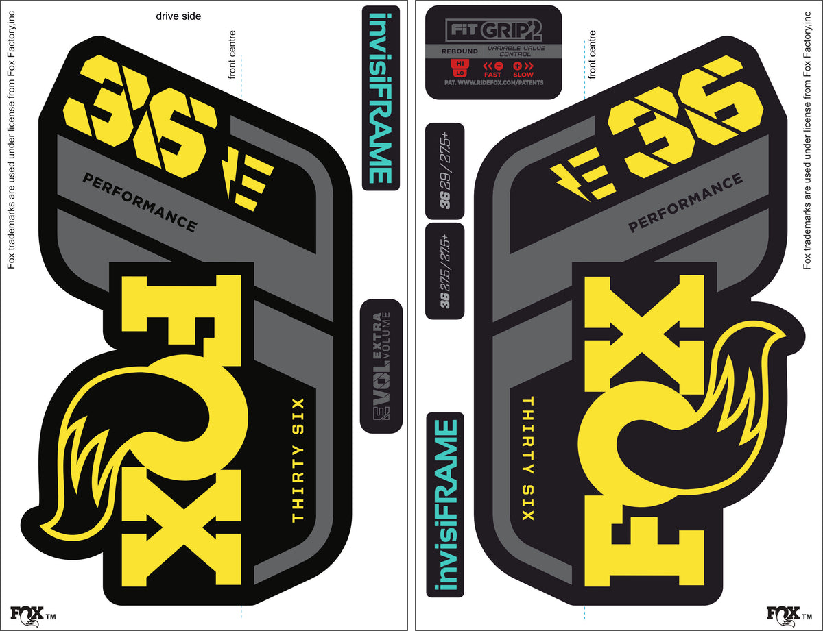 Fox 36 performance 2021 E Bike Decals