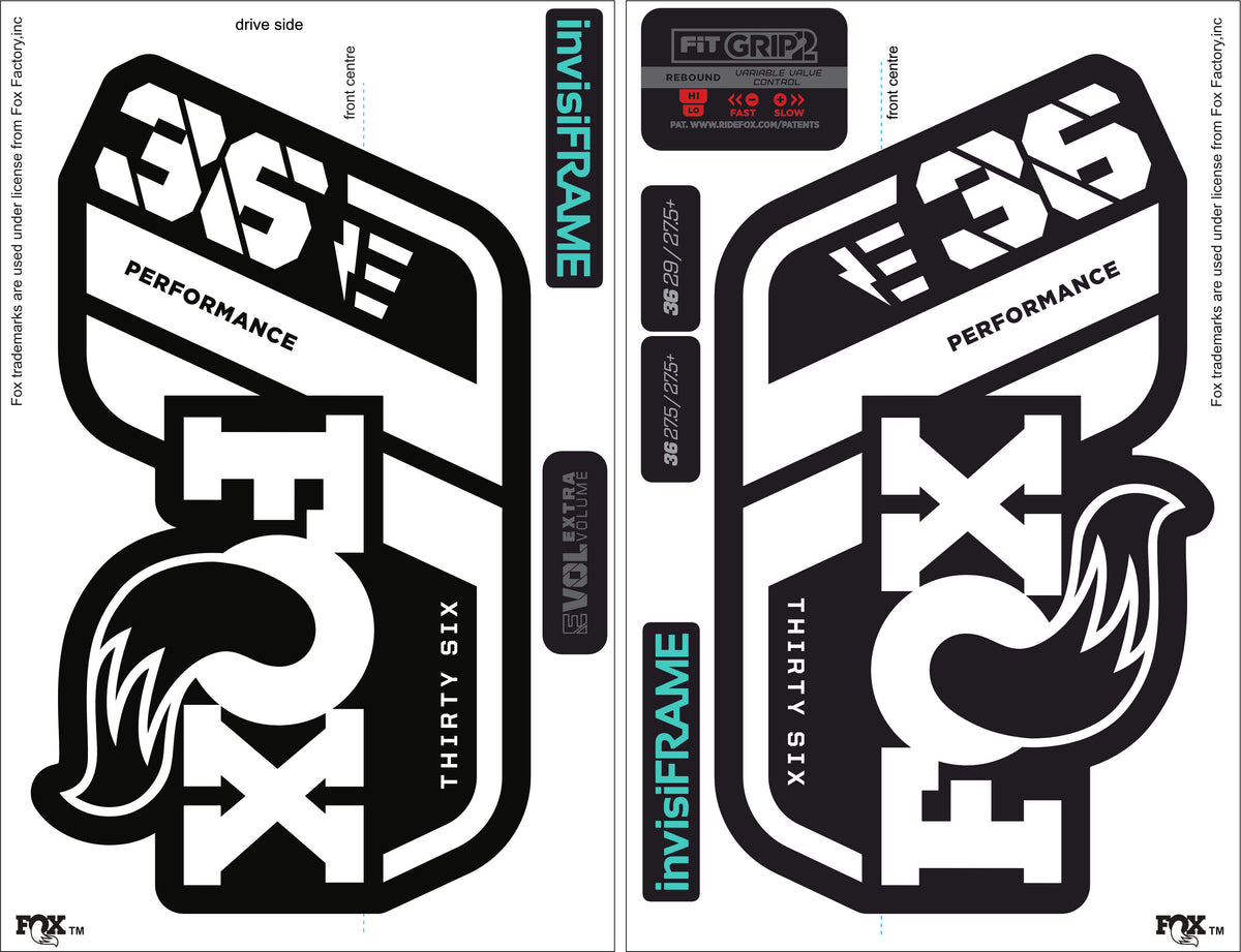 Fox 36 performance 2021 E Bike Decals