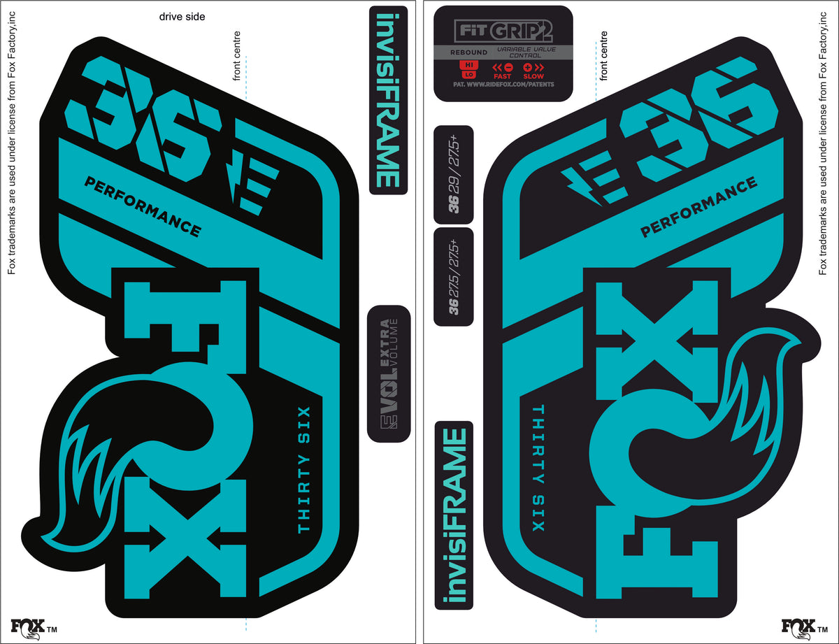 Fox 36 performance 2021 E Bike Decals