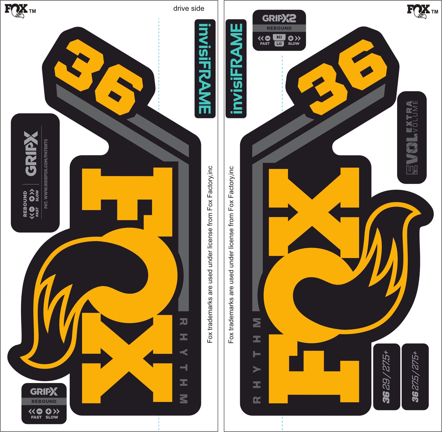 Fox 36 Rhythm 2027 Decals