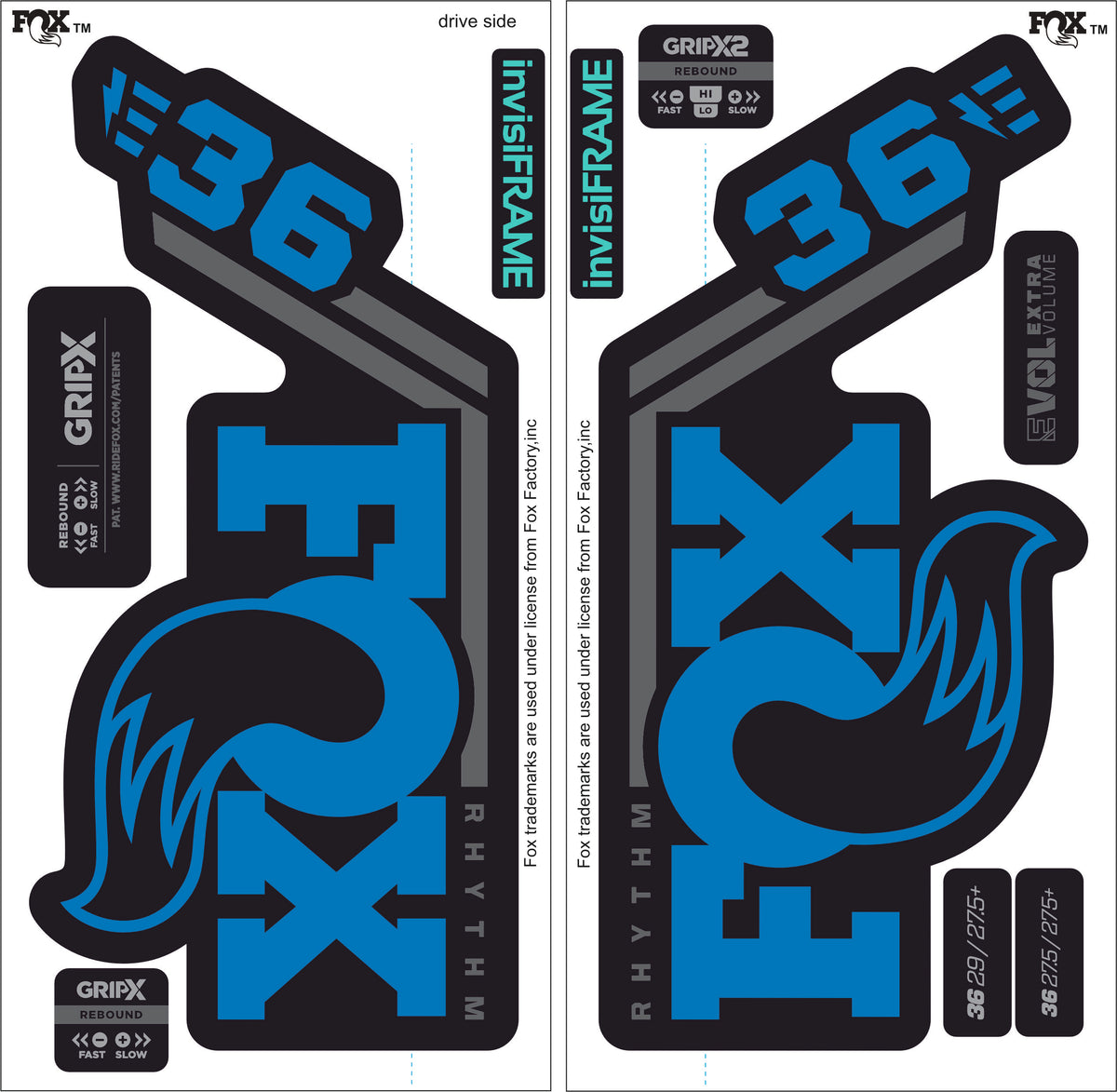 Fox 36 Rhythm E BIKE 2027 Decals