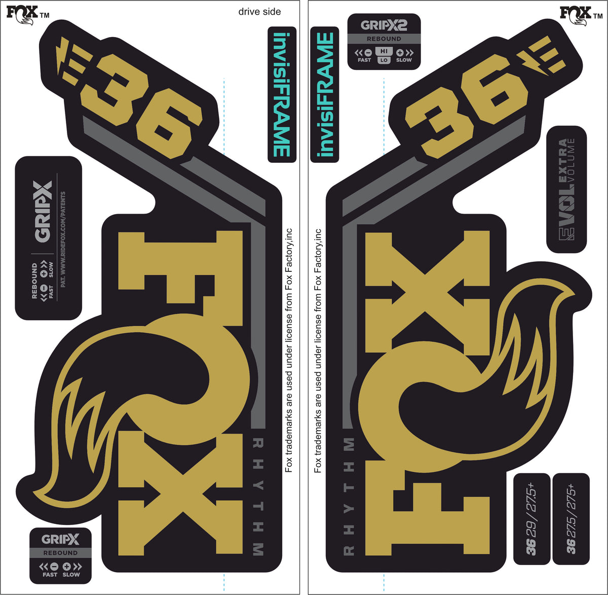 Fox 36 Rhythm E BIKE 2027 Decals