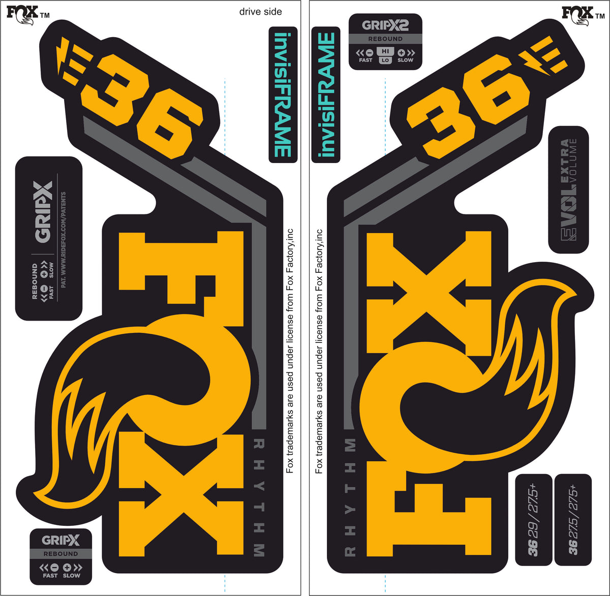 Fox 36 Rhythm E BIKE 2027 Decals