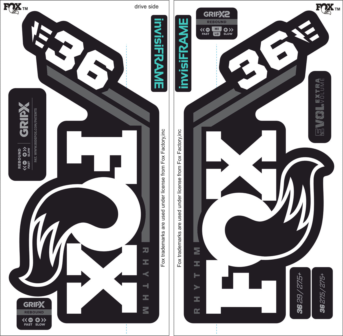 Fox 36 Rhythm E BIKE 2027 Decals