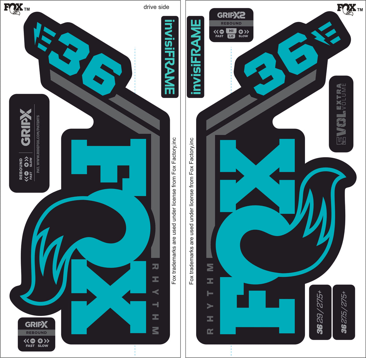 Fox 36 Rhythm E BIKE 2027 Decals