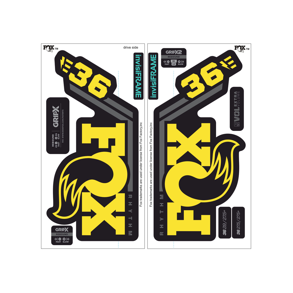 Fox 36 Rhythm E BIKE 2027 Decals