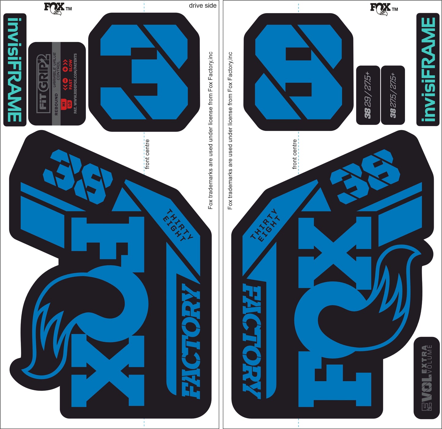 Fox 38 Factory 2021 Decals