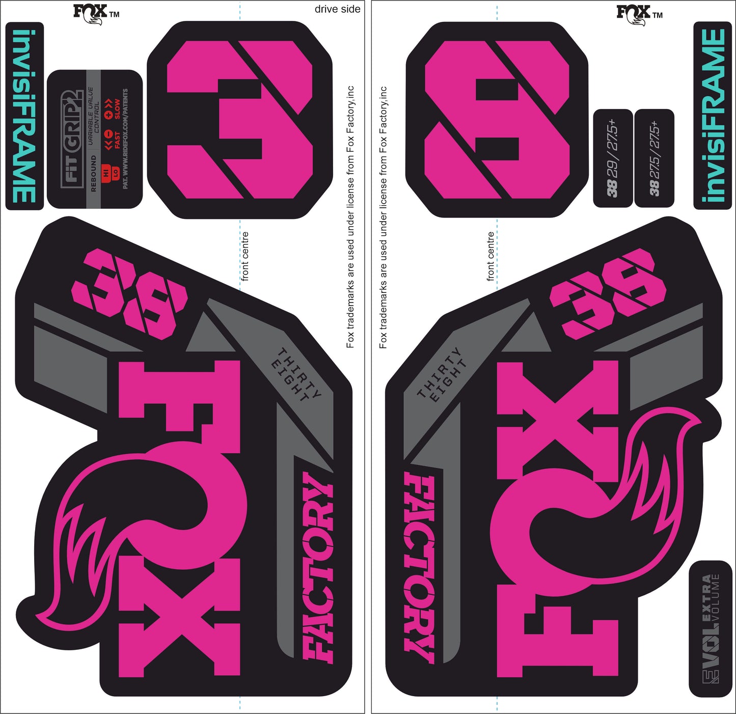 Fox 38 Factory 2021 Decals