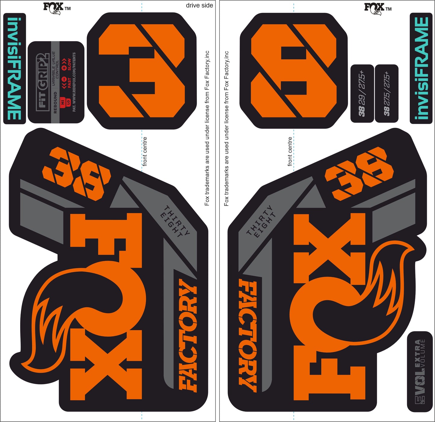 Fox 38 Factory 2021 Decals