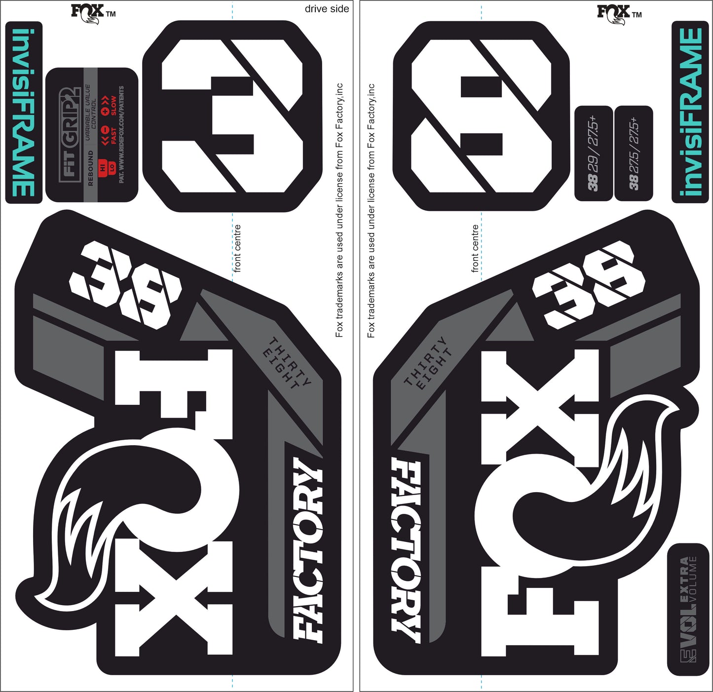 Fox 38 Factory 2021 Decals