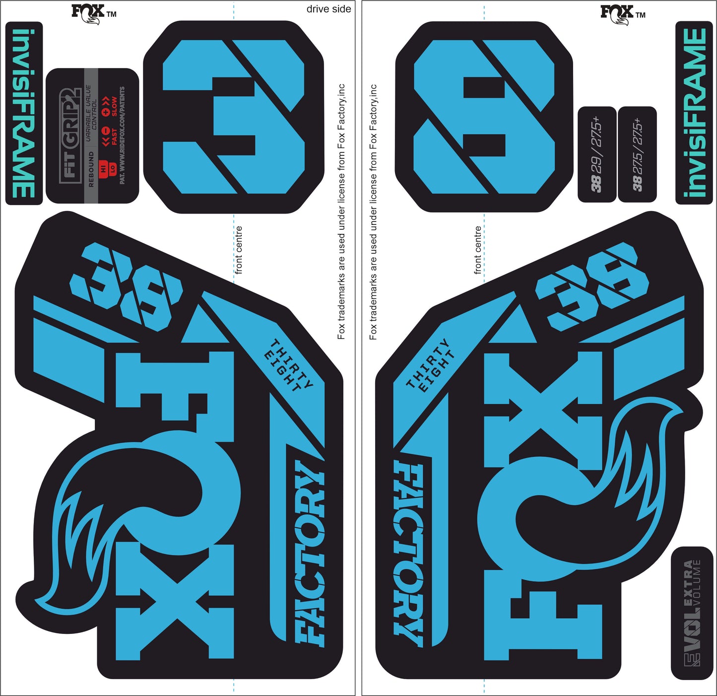 Fox 38 Factory 2021 Decals